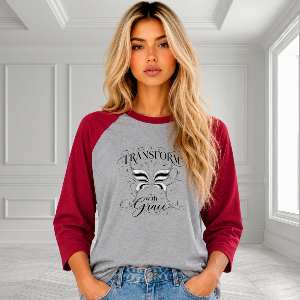 Transform With Grace Baseball Tee