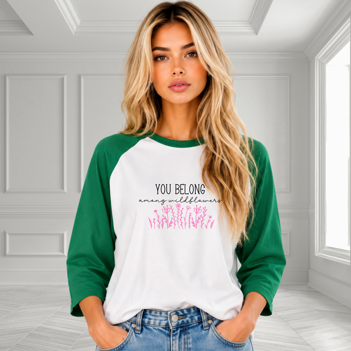 You Belong Among Wildflowers Baseball Tee