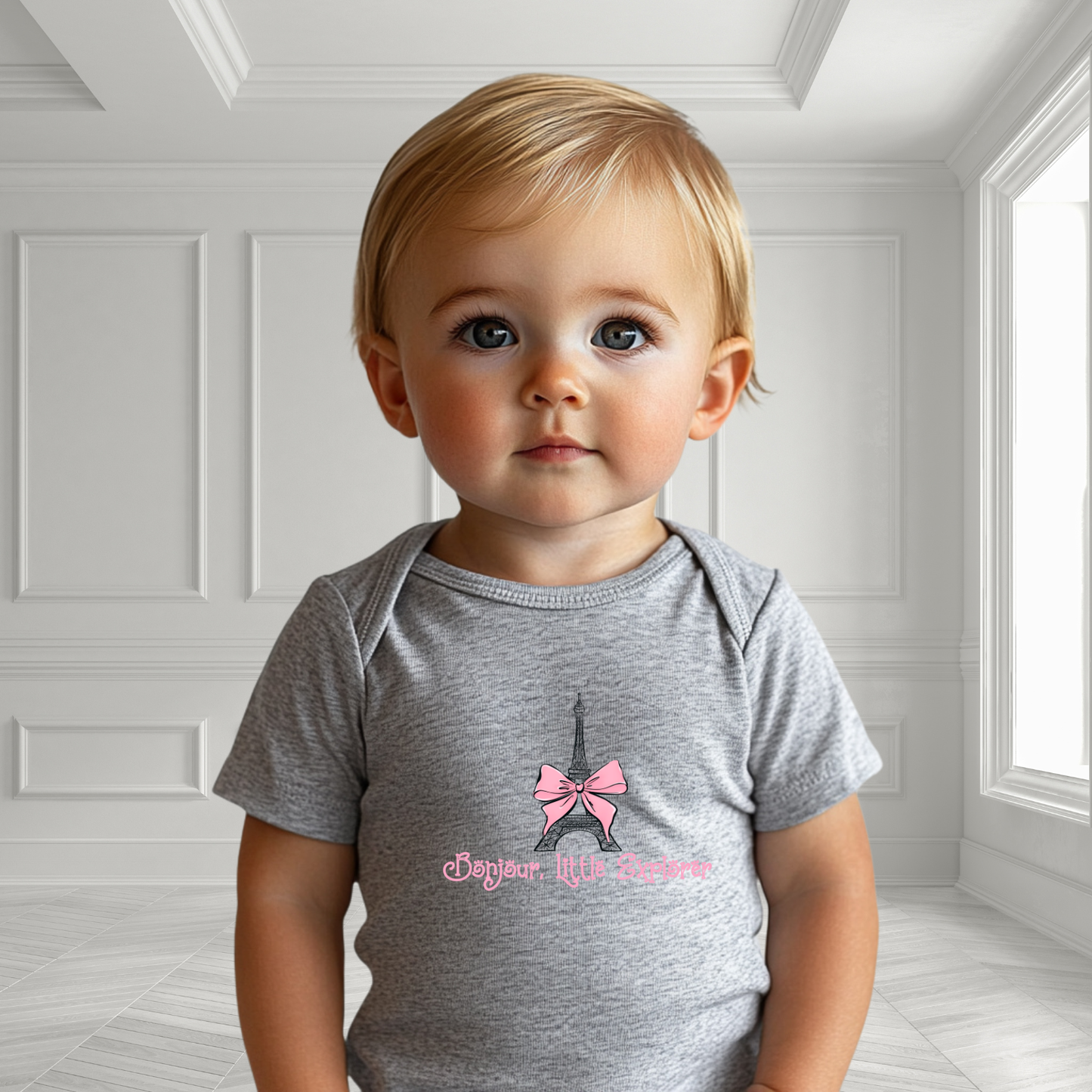 Bonjour, Little Explorer Infant Short Sleeve Onesie