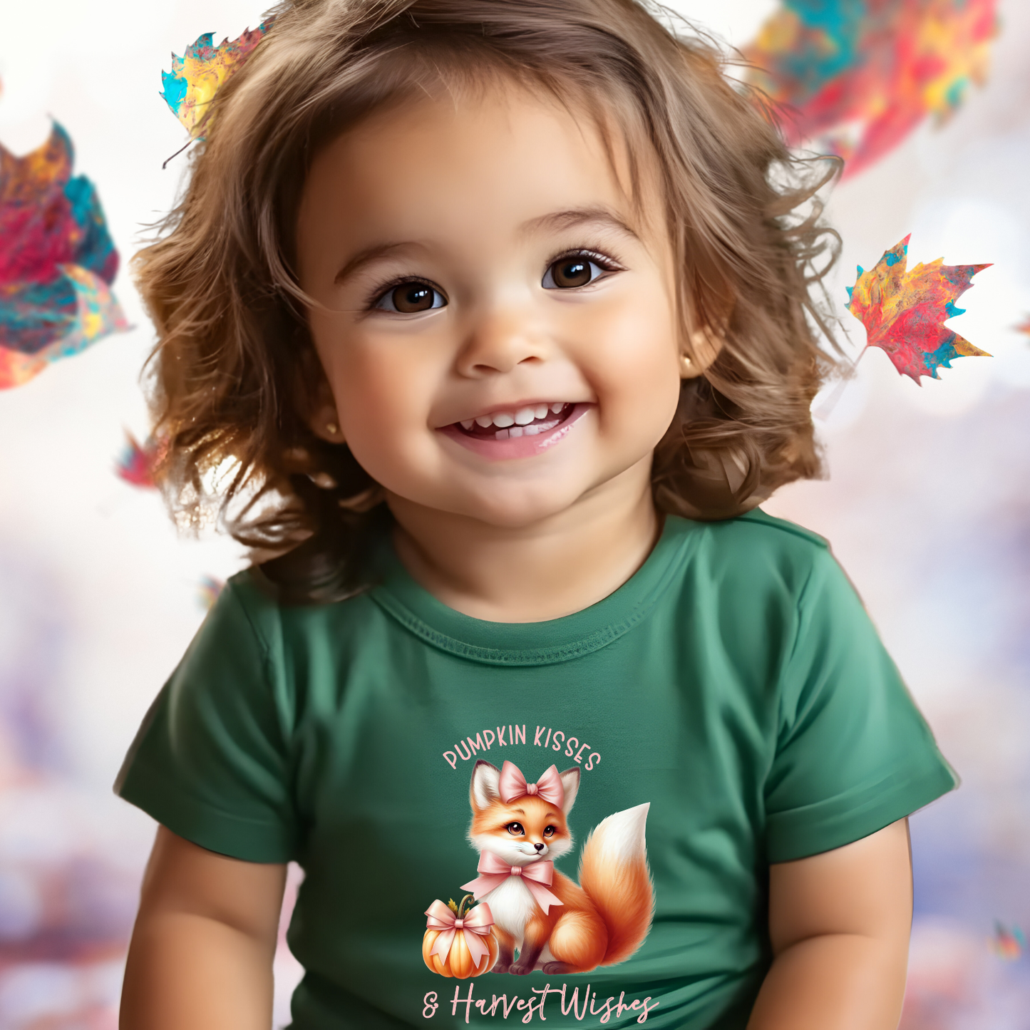 Pumpkin Kisses & Harvest Wishes Toddler T-Shirt