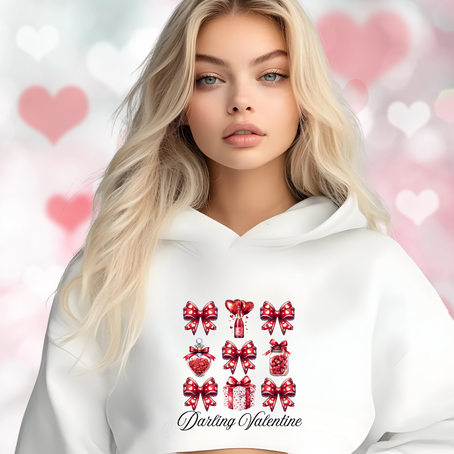 Darling Valentine Crop Hoodie