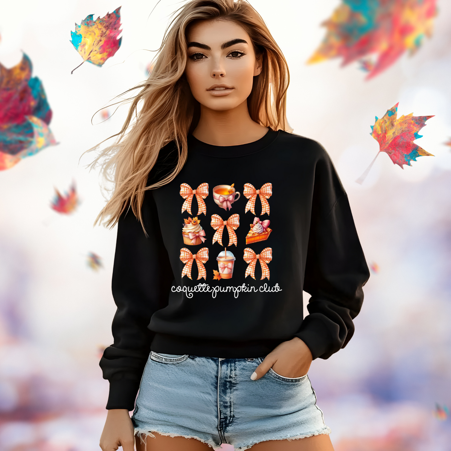 Coquette Pumpkin Club Crewneck Sweatshirt