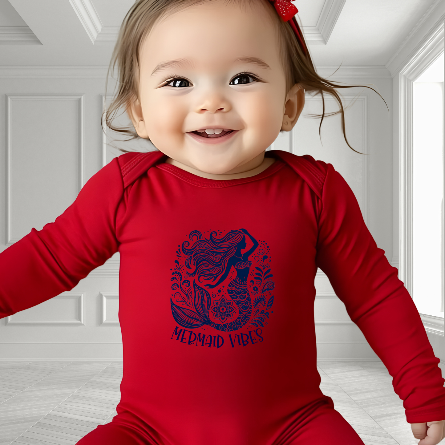 Mermaid Vibes Infant Long Sleeve Onesie