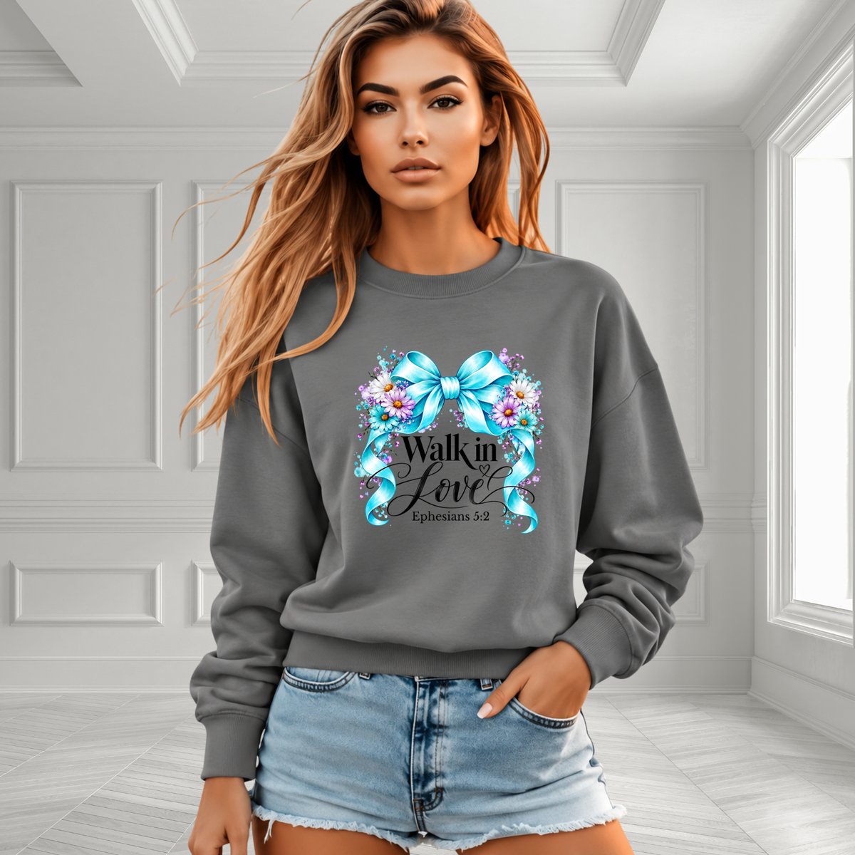 Walk In Love Ephesians 5:2 Crewneck Sweatshirt