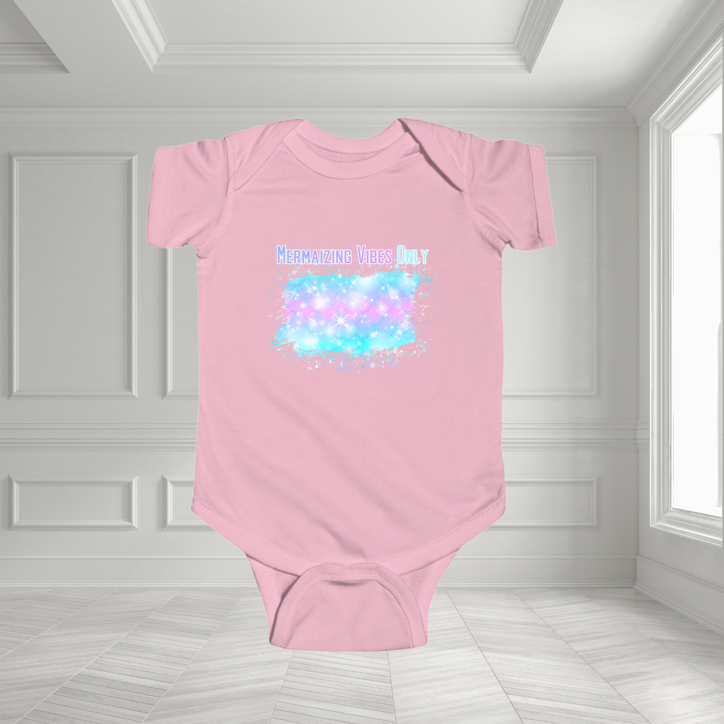 Mermaizing Vibes Only Infant Short Sleeve Onesie
