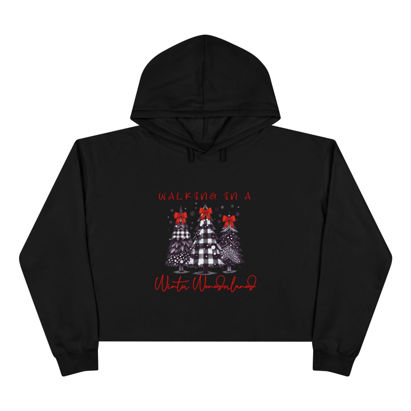 Walking In A Winter Wonderland Crop Hoodie