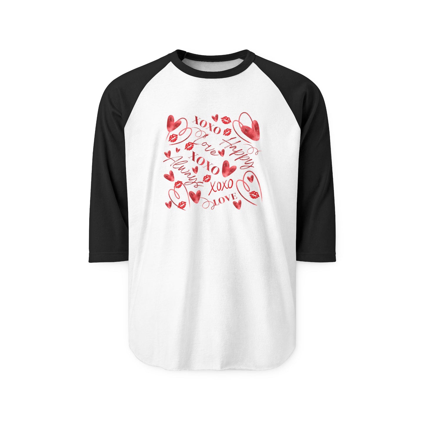 Valentine Word Art Baseball Tee