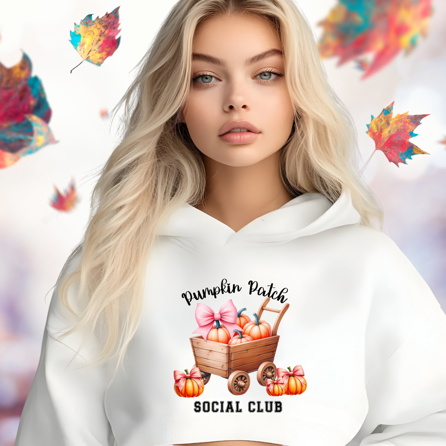 Pumpkin Patch Social Club Crop Hoodie