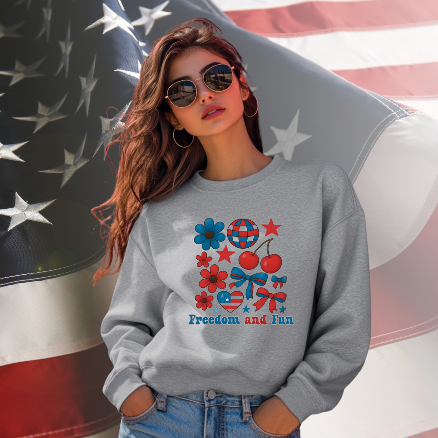 Freedom and Fun Crewneck Sweatshirt