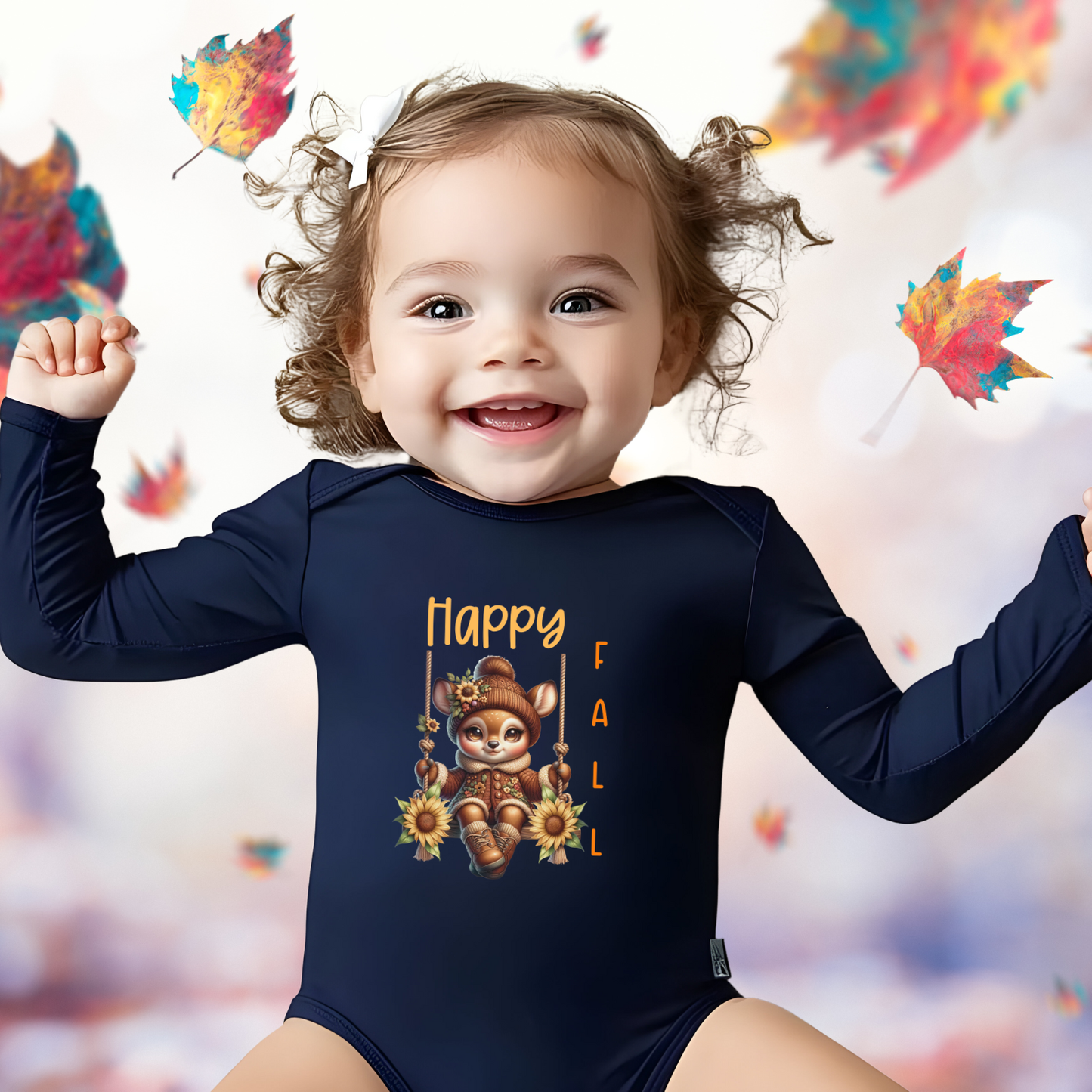 Happy Fall Infant Long Sleeve Onesie