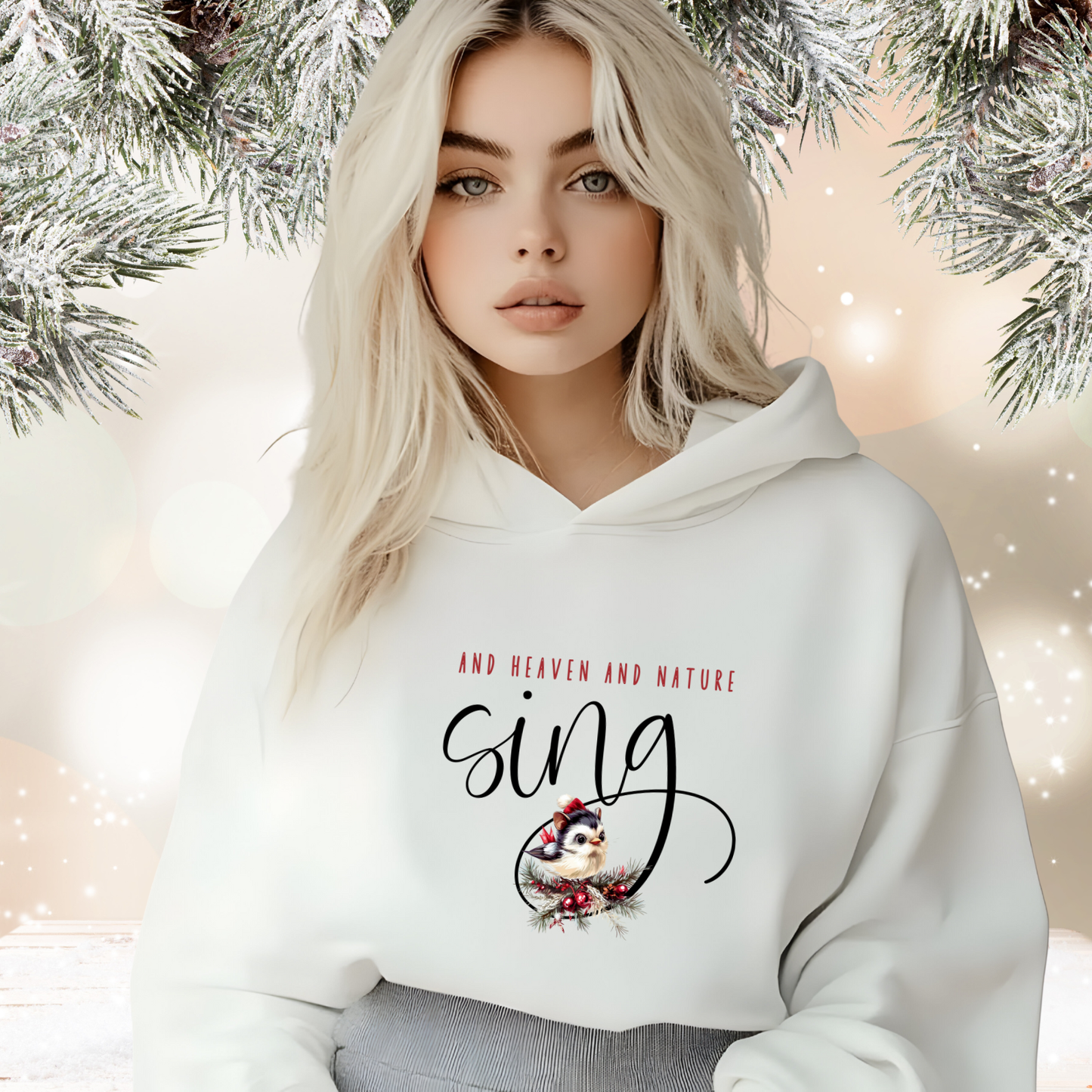 And Heaven And Nature Sing Crop Hoodie
