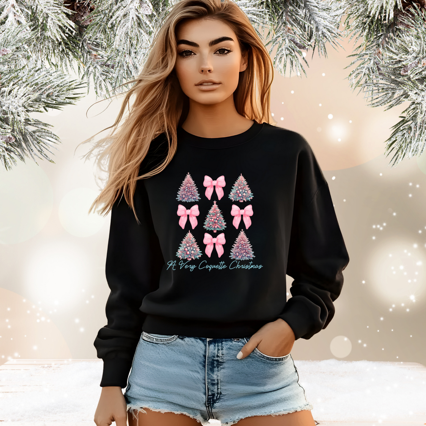 A Very Coquette Christmas Crewneck Sweatshirt