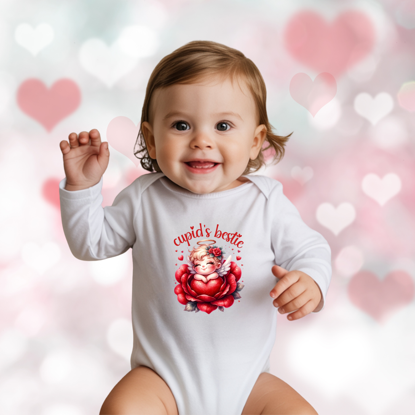 Cupid’s Bestie Infant Long Sleeve Onesie