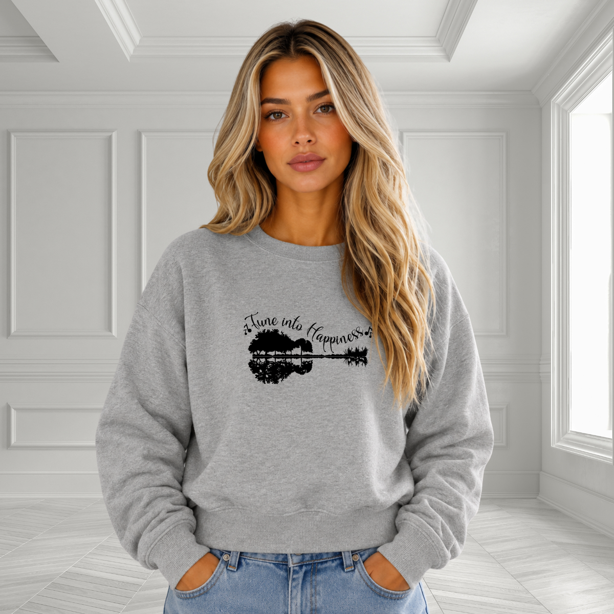 Tune Into Happiness Crewneck Sweatshirt