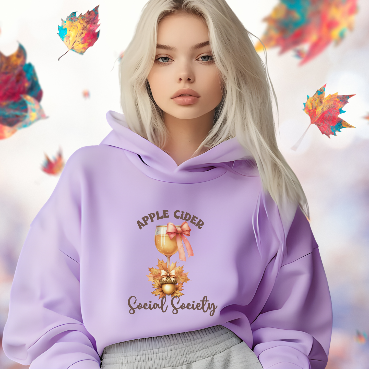 Apple Cider Social Society Crop Hoodie