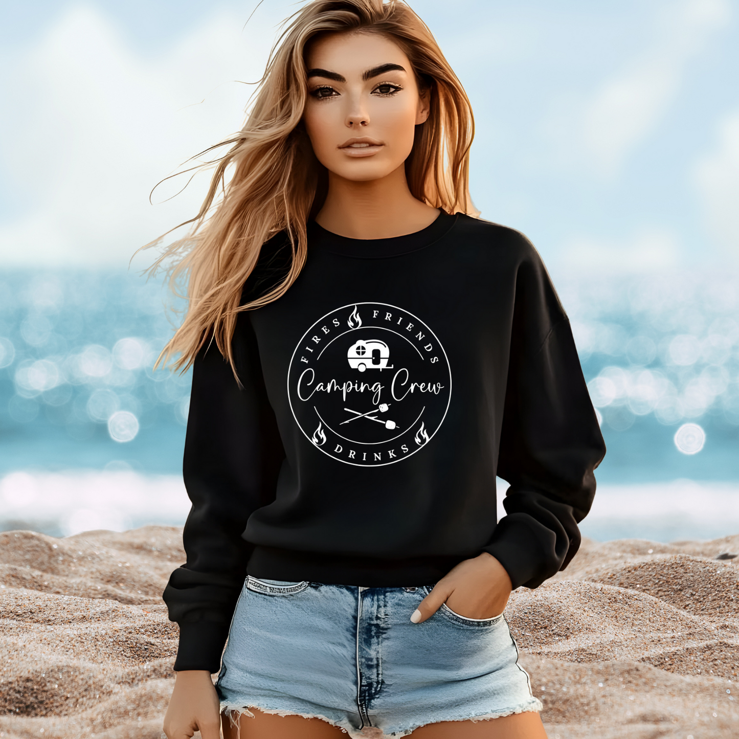 Camping Crew Crewneck Sweatshirt