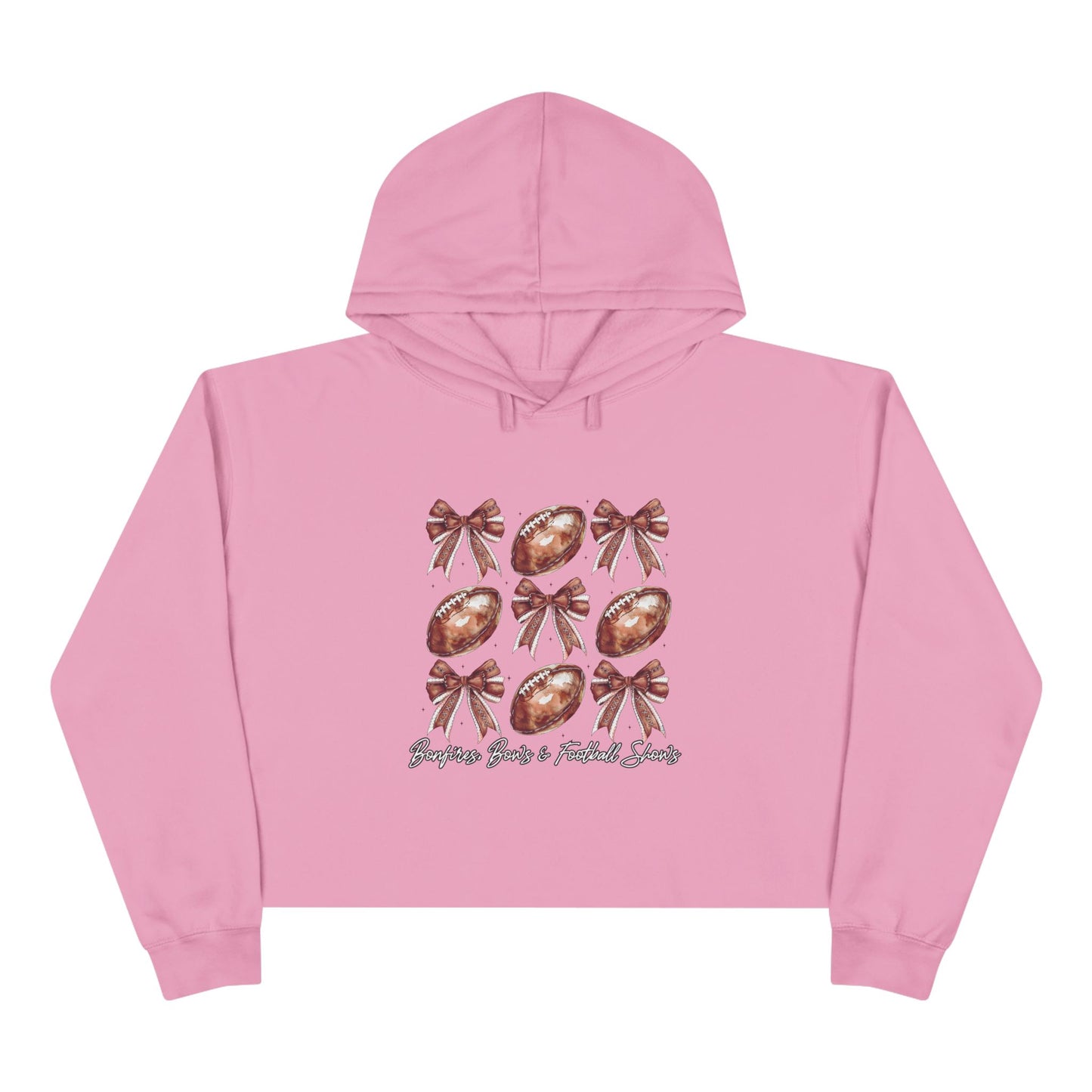 Bonfires, Bows, & Football Shows Crop Hoodie
