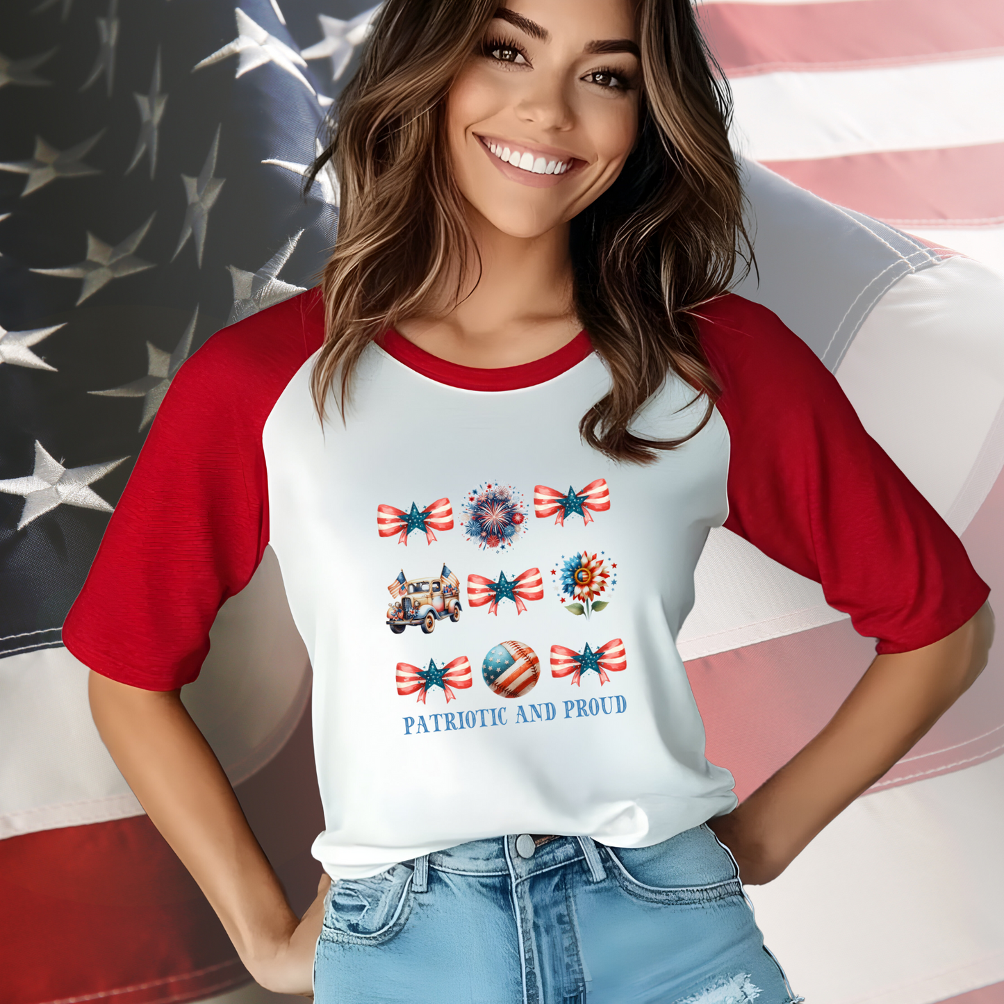 Patriotic And Proud Baseball Tee