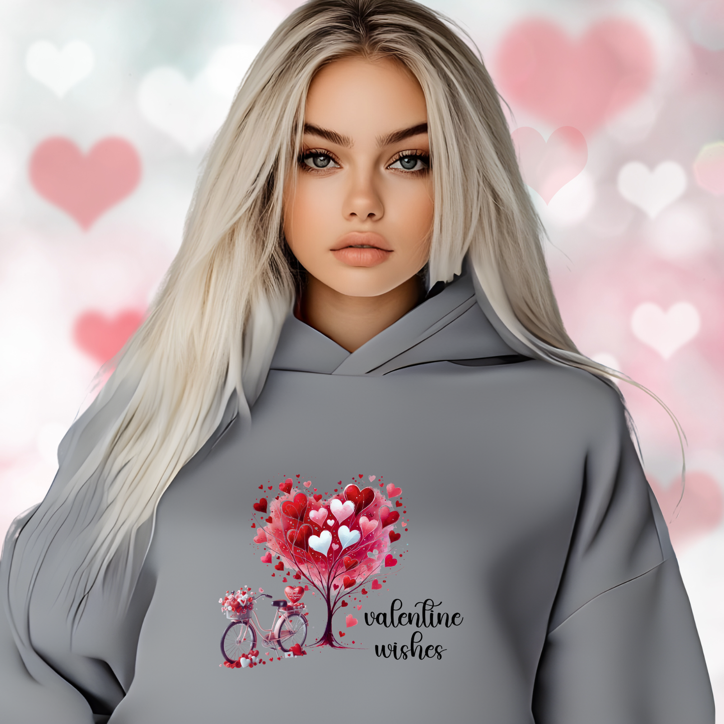 Valentine Wishes Crop Hoodie
