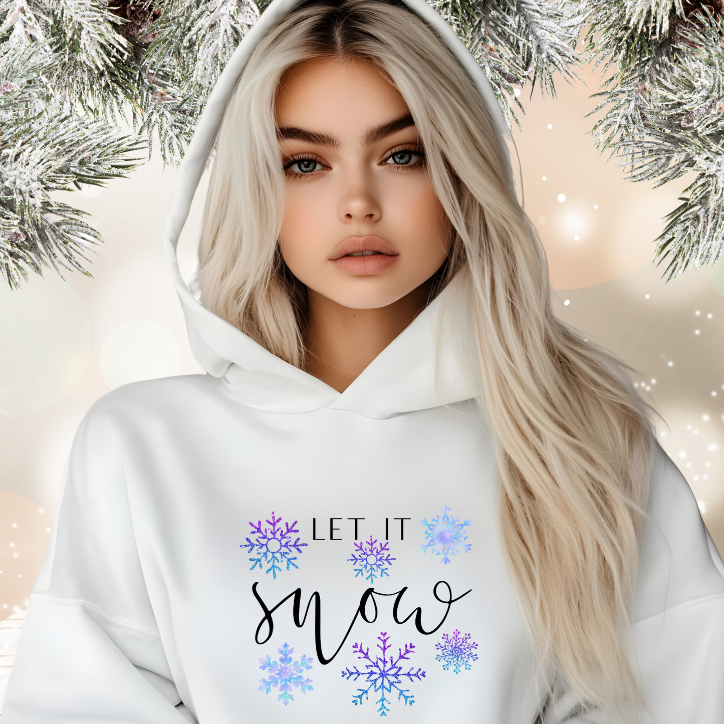 Let It Snow Crop Hoodie