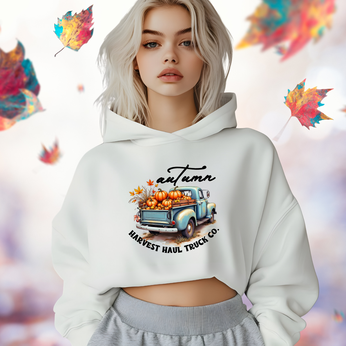 Harvest Haul Truck Co. Crop Hoodie