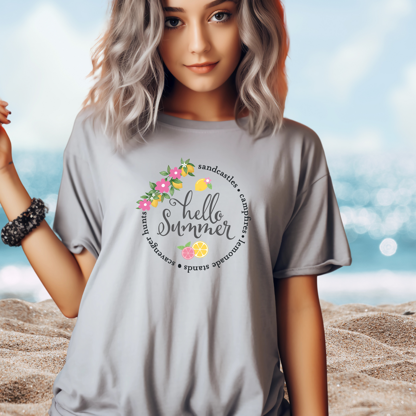 Hello Summer Sandcastles T-Shirt