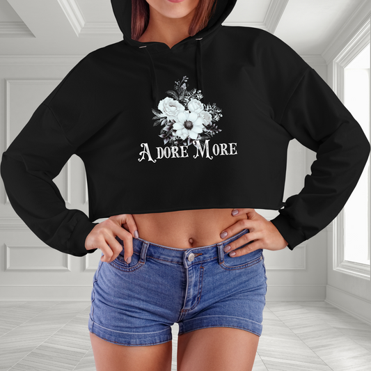 Adore More Crop Hoodie