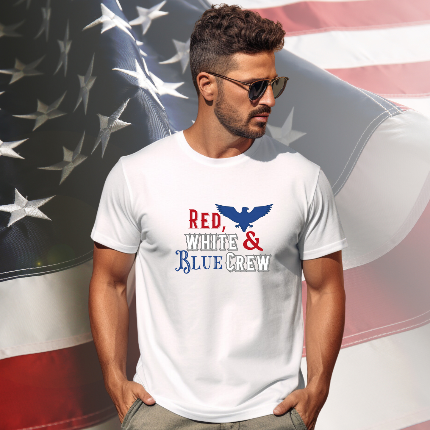 Red, White & Blue Crew T-Shirt