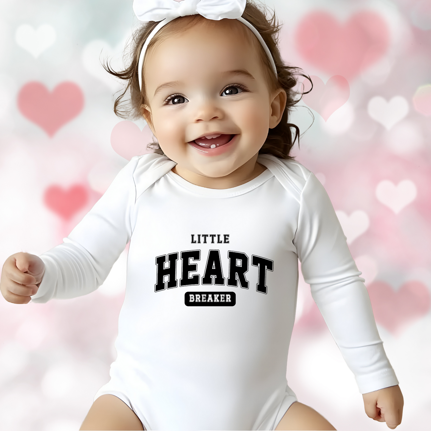 Little Heart Breaker Long Sleeve Onesie