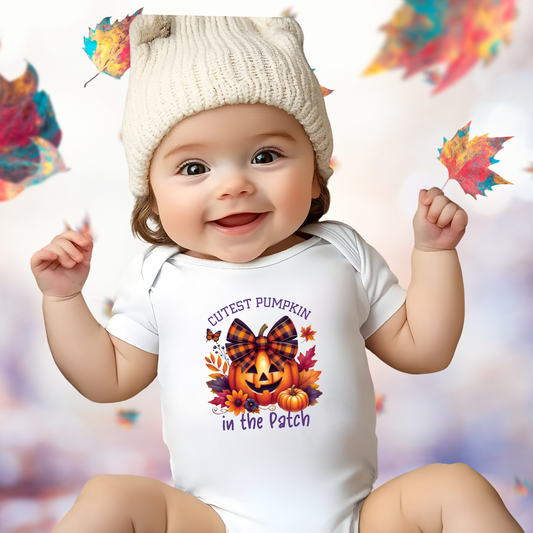 Cutest Pumpkin In The Patch Infant Short Sleeve Onesie