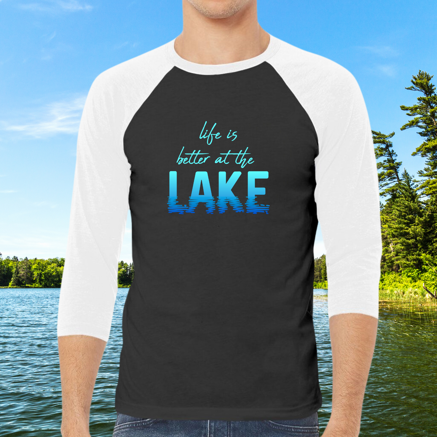 Life is Better at the Lake Baseball Tee