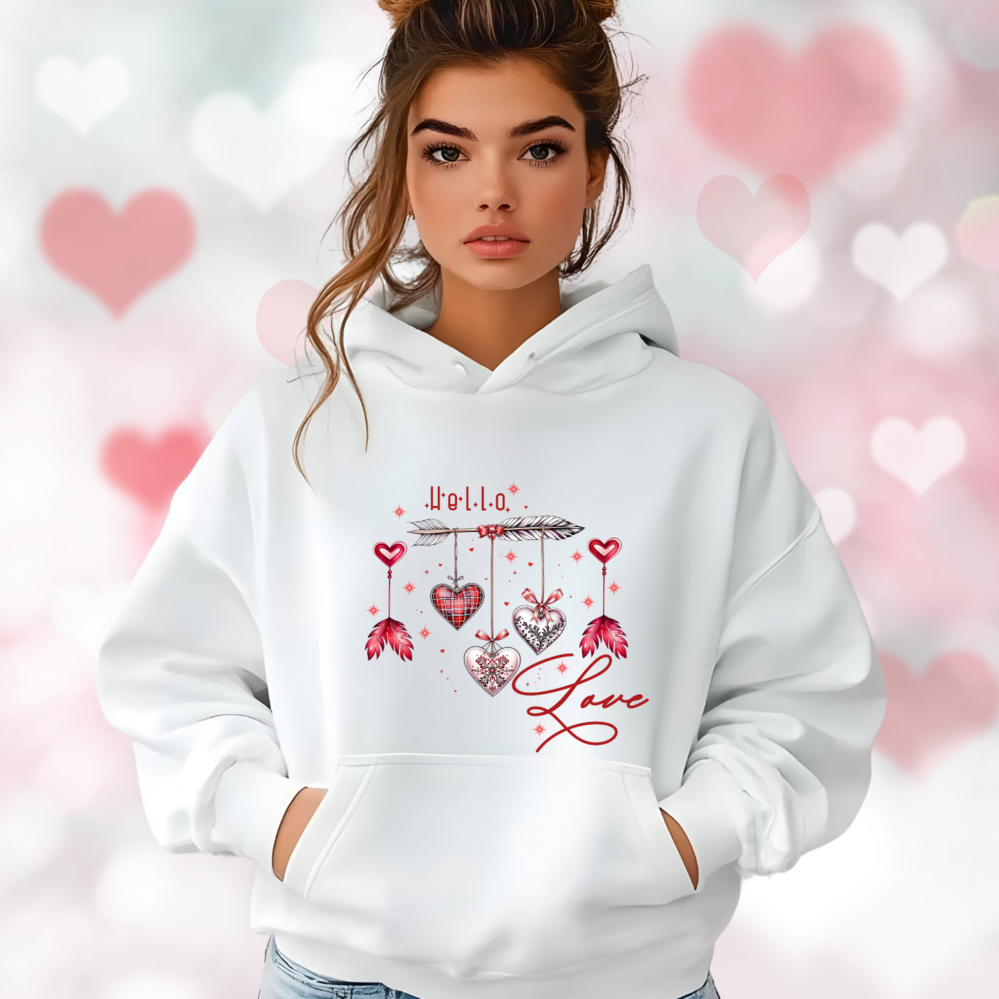 Hello Love Pullover Hoodie