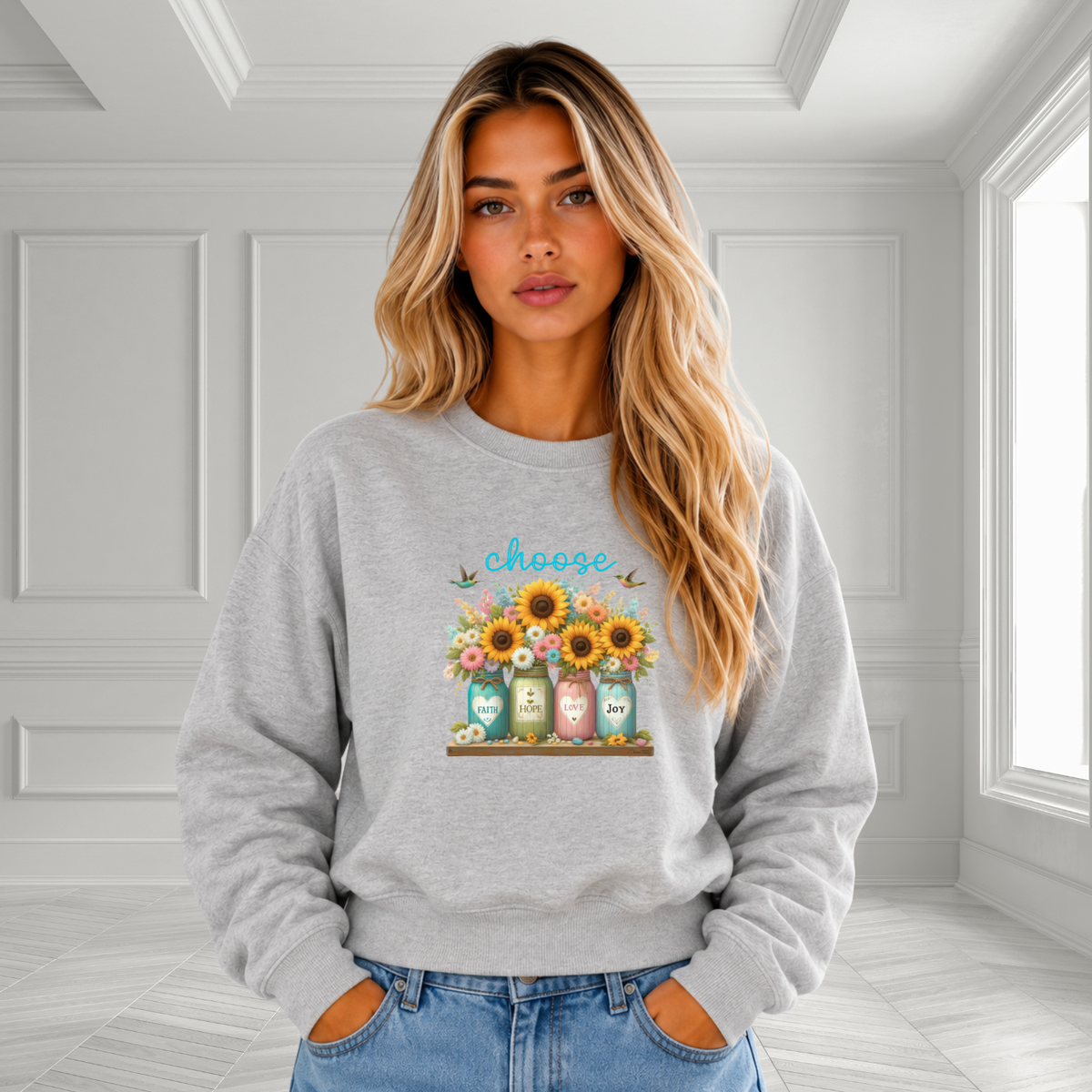 Choose Faith, Hope, Love, Joy Crewneck Sweatshirt