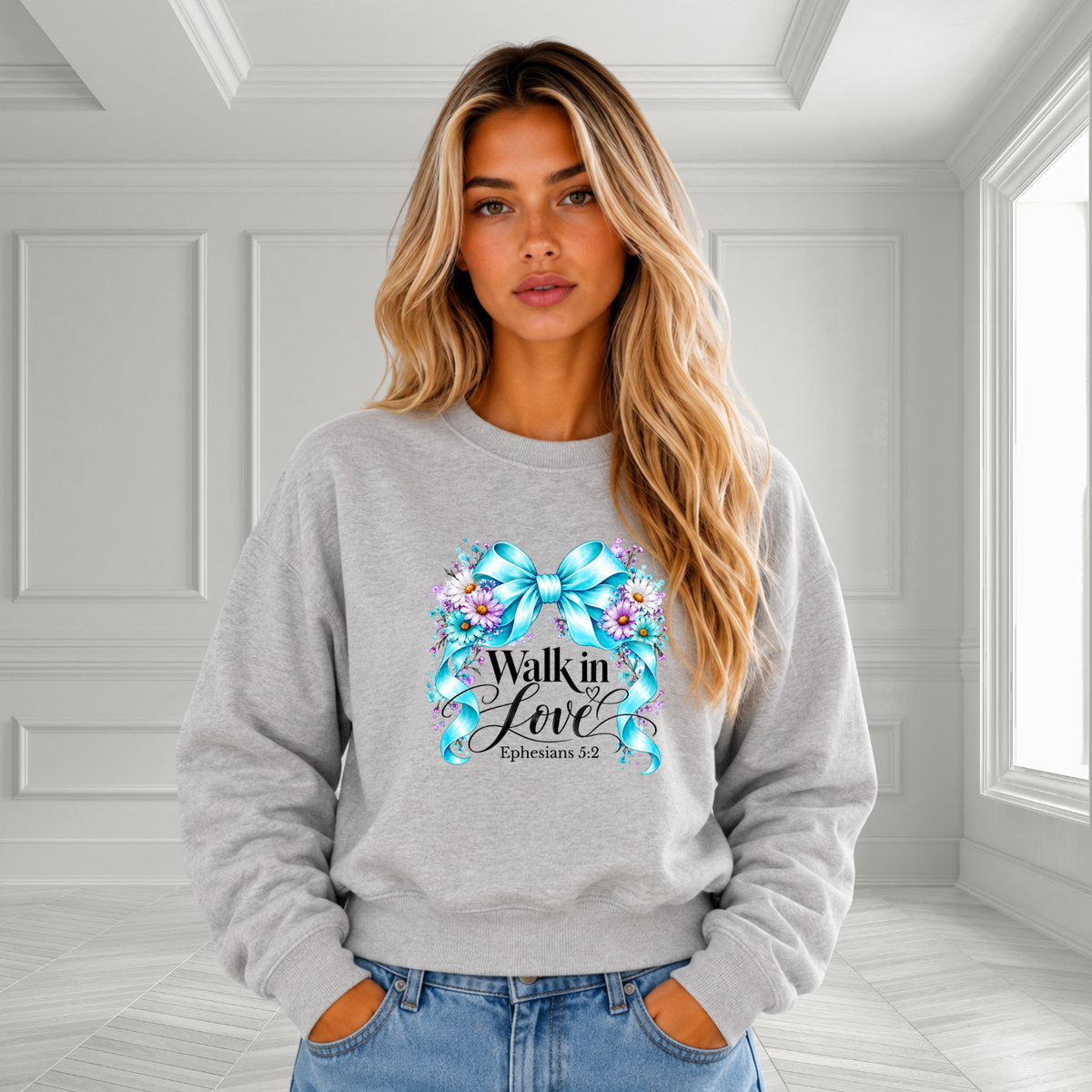 Walk In Love Ephesians 5:2 Crewneck Sweatshirt