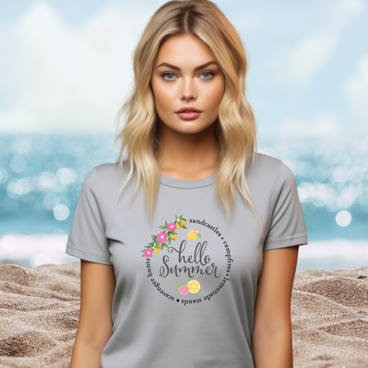 Hello Summer Sandcastles T-Shirt