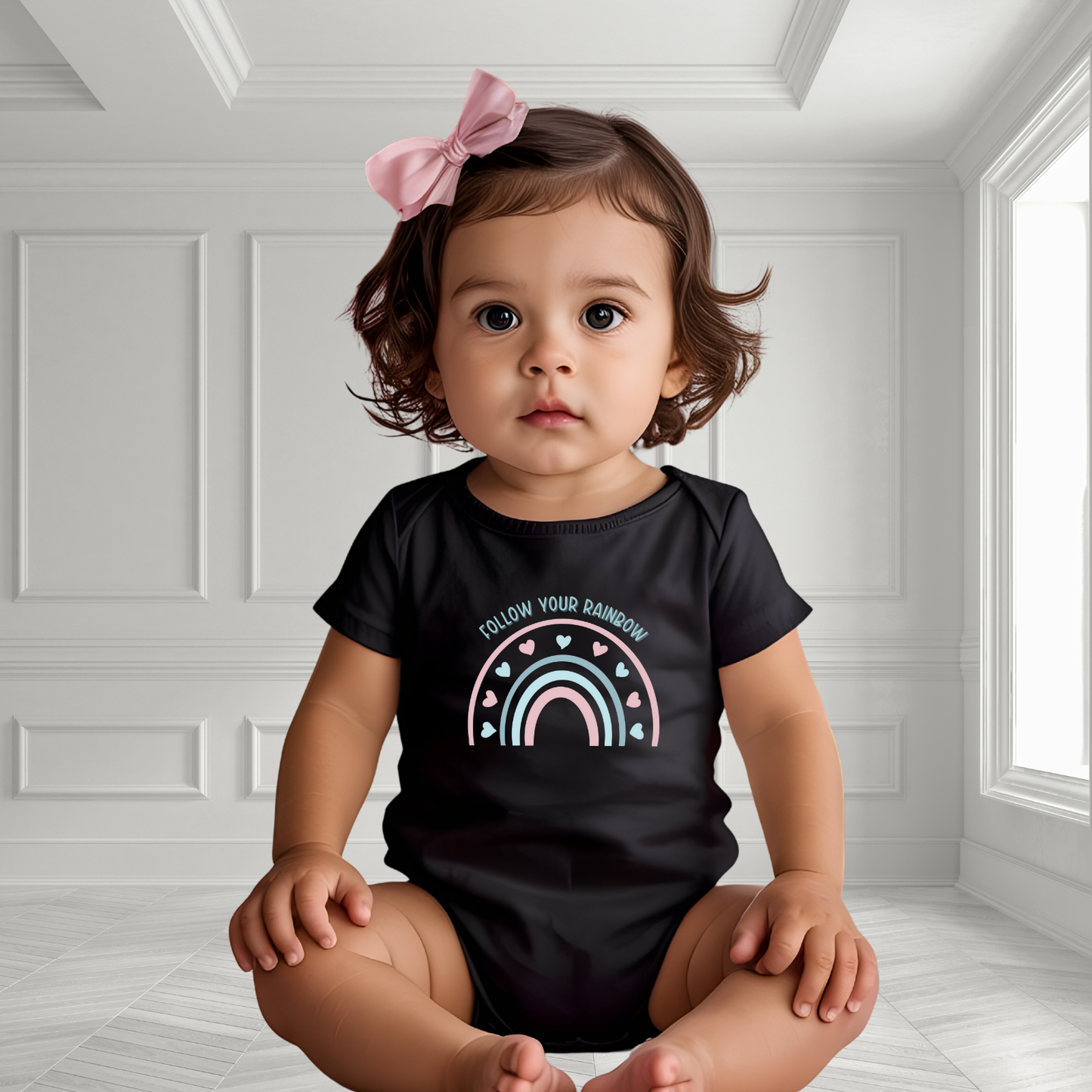 Follow Your Rainbow Infant Short Sleeve Onesie