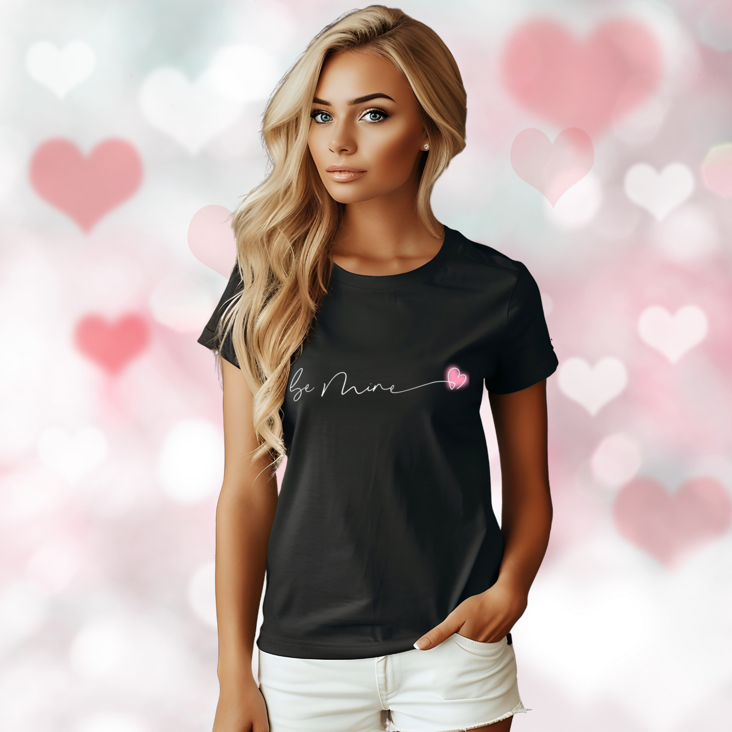 Be Mine Pink Heart T‑Shirt