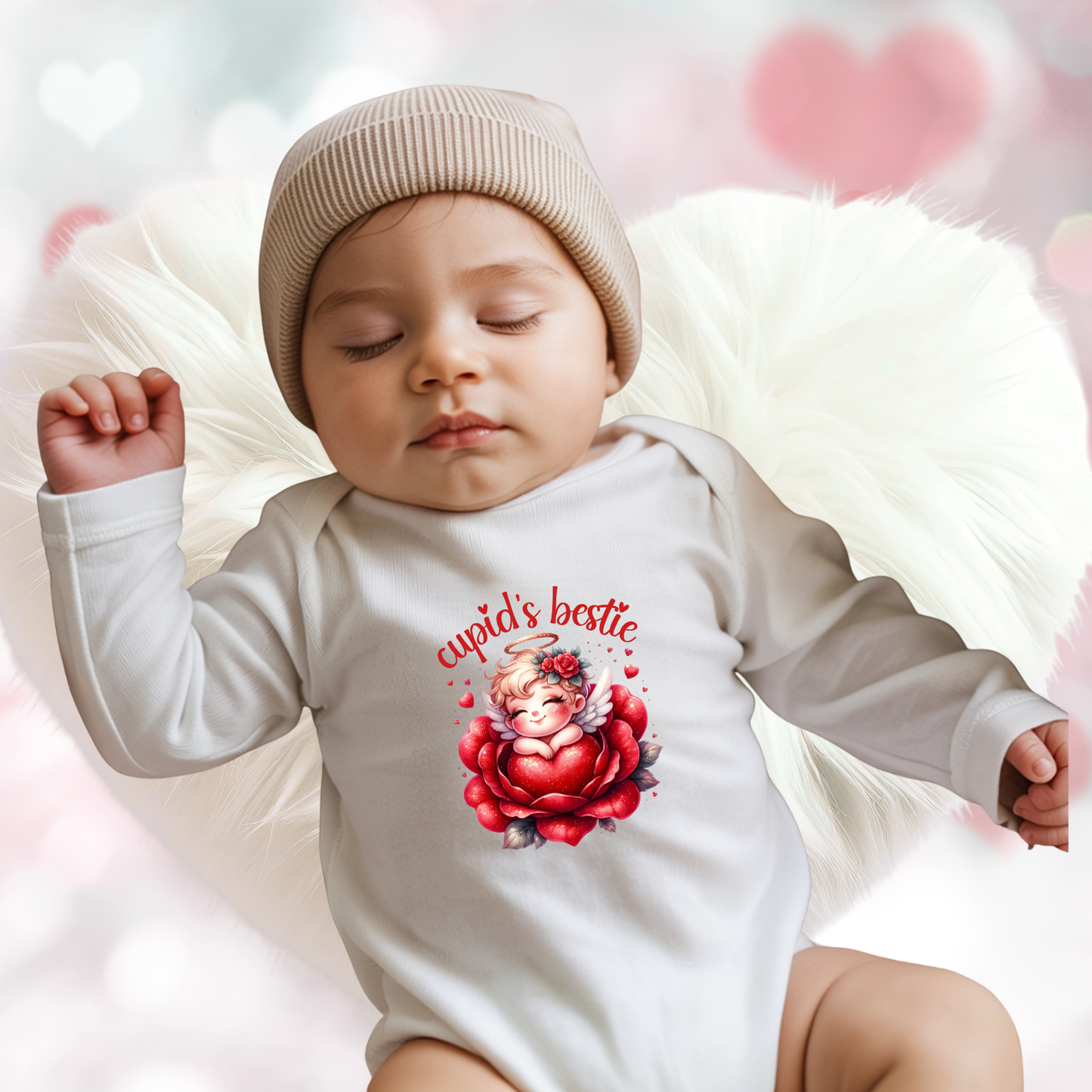 Cupid’s Bestie Infant Long Sleeve Onesie
