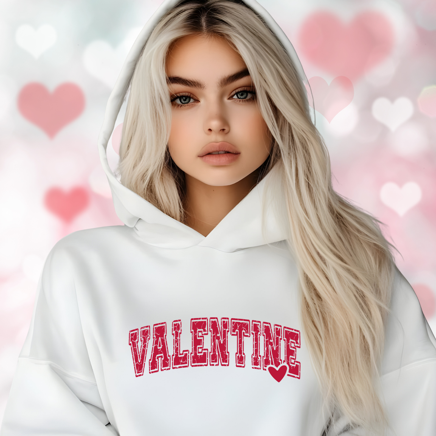 Varsity Valentine Crop Hoodie