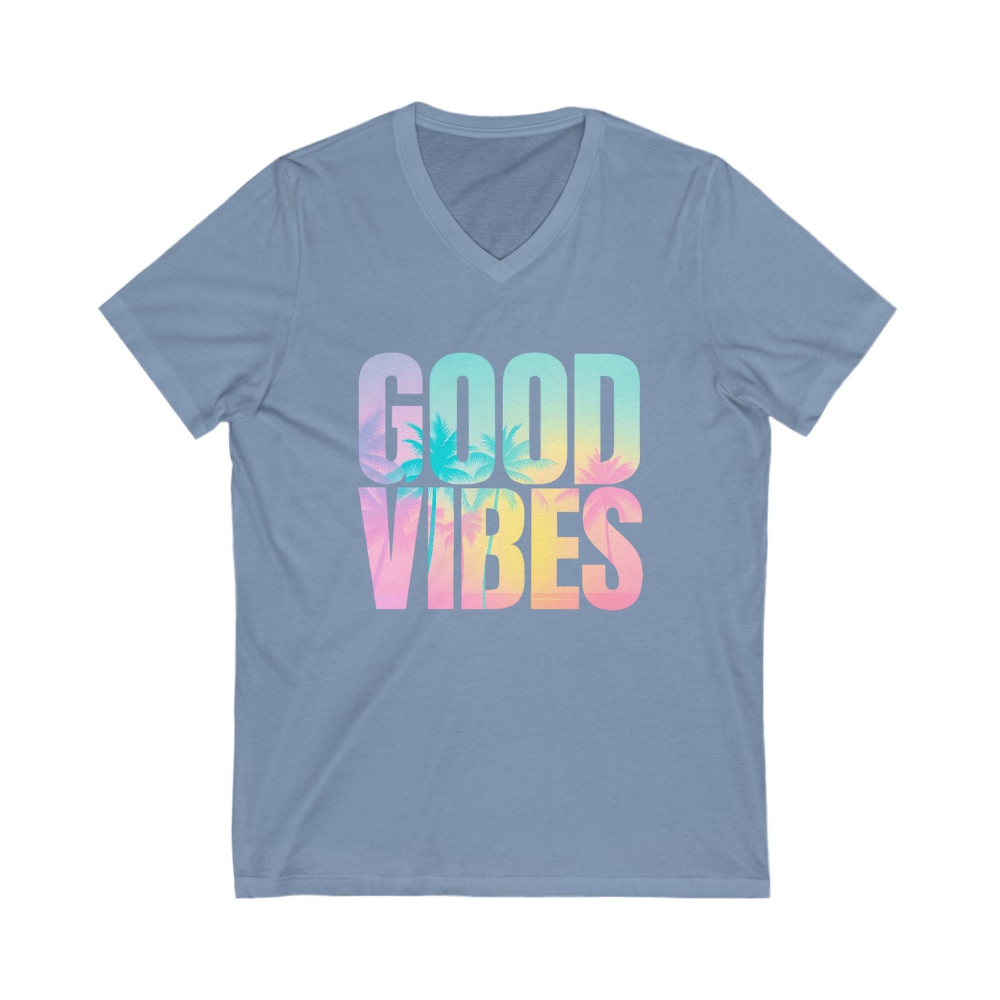 Good Vibes Summer V-Neck Tee