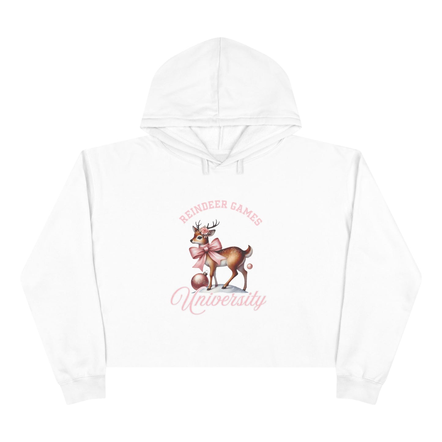 Reindeer Games University Crop Hoodie