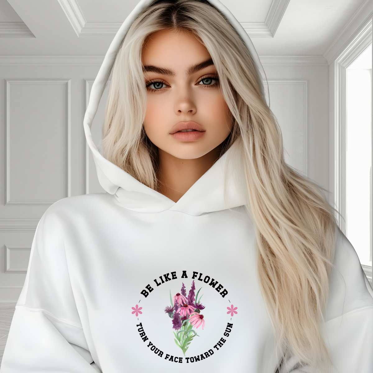Be Like A Flower Crop Hoodie