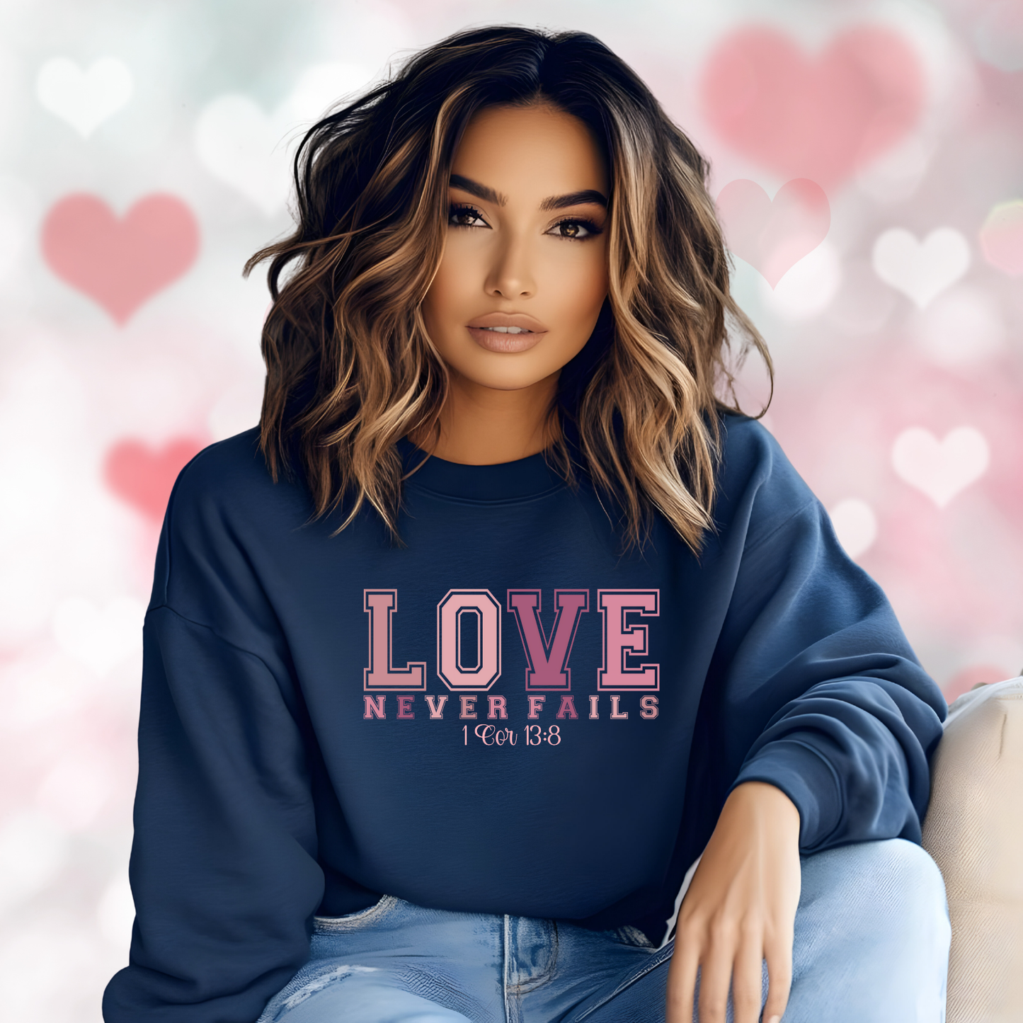Love Never Fails Crewneck Sweatshirt