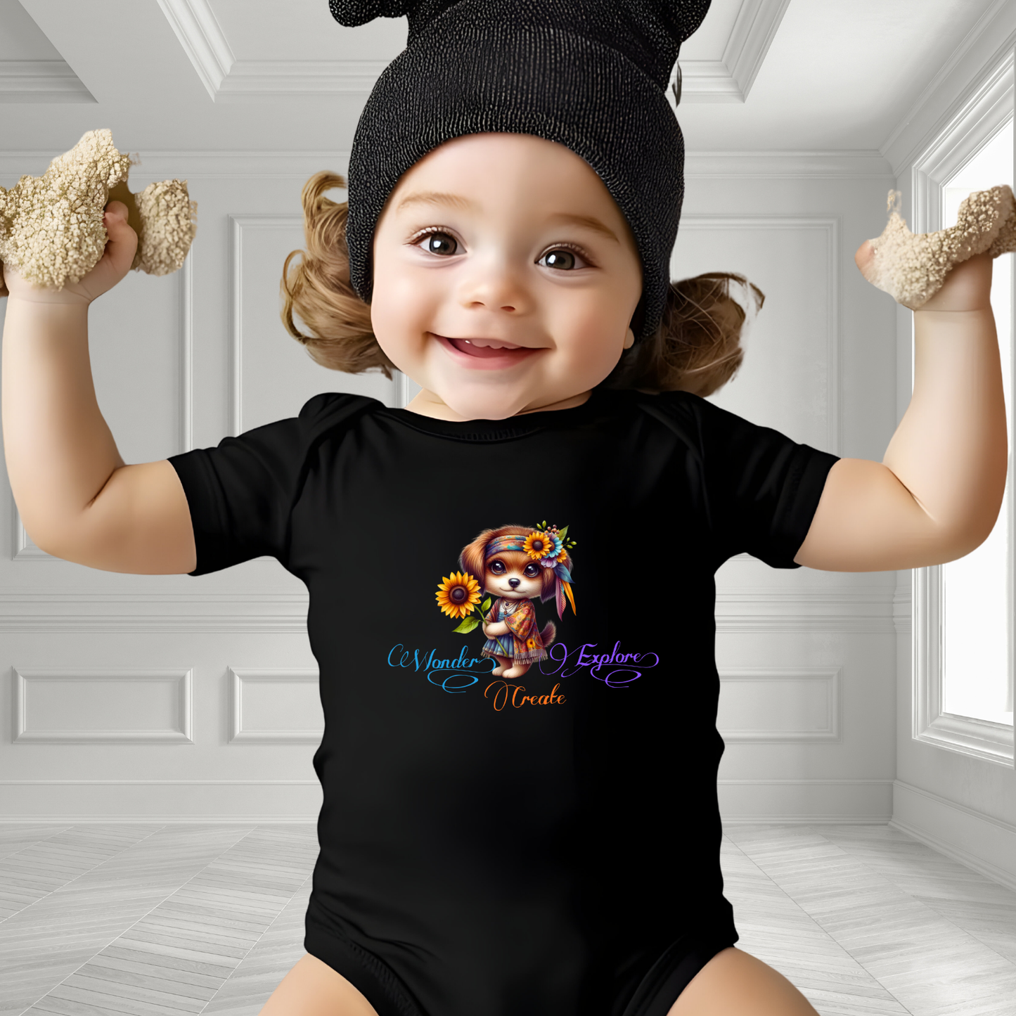 Wonder, Explore, Create Infant Short Sleeve Onesie