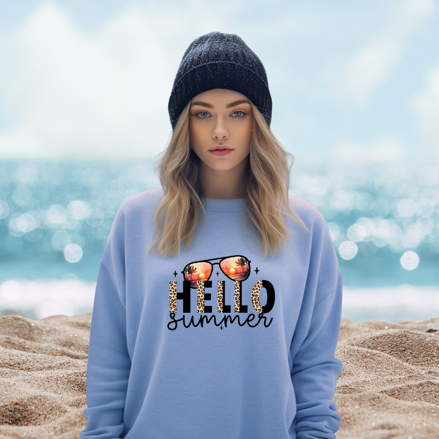 Hello Summer Crewneck Sweatshirt