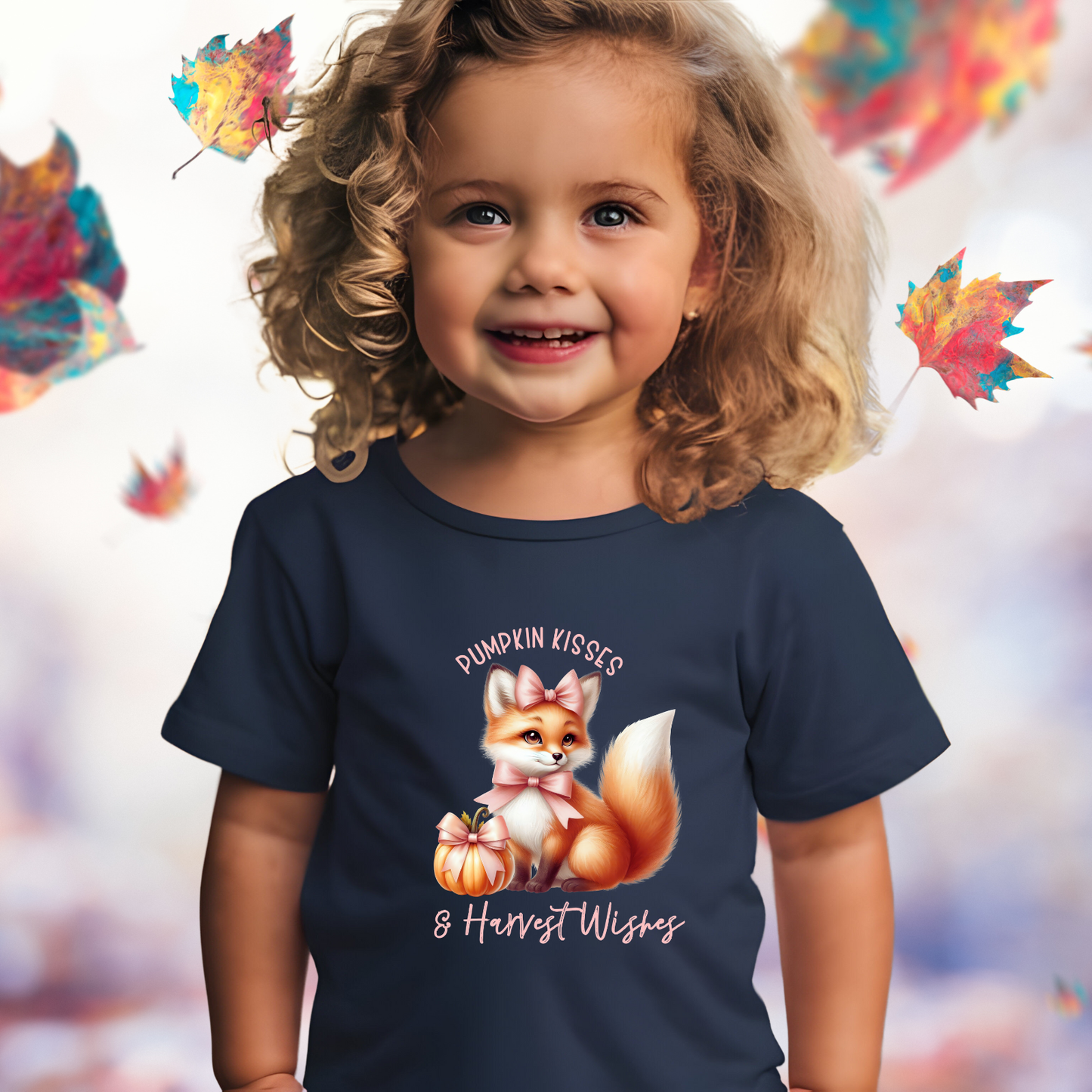 Pumpkin Kisses & Harvest Wishes Toddler T-Shirt