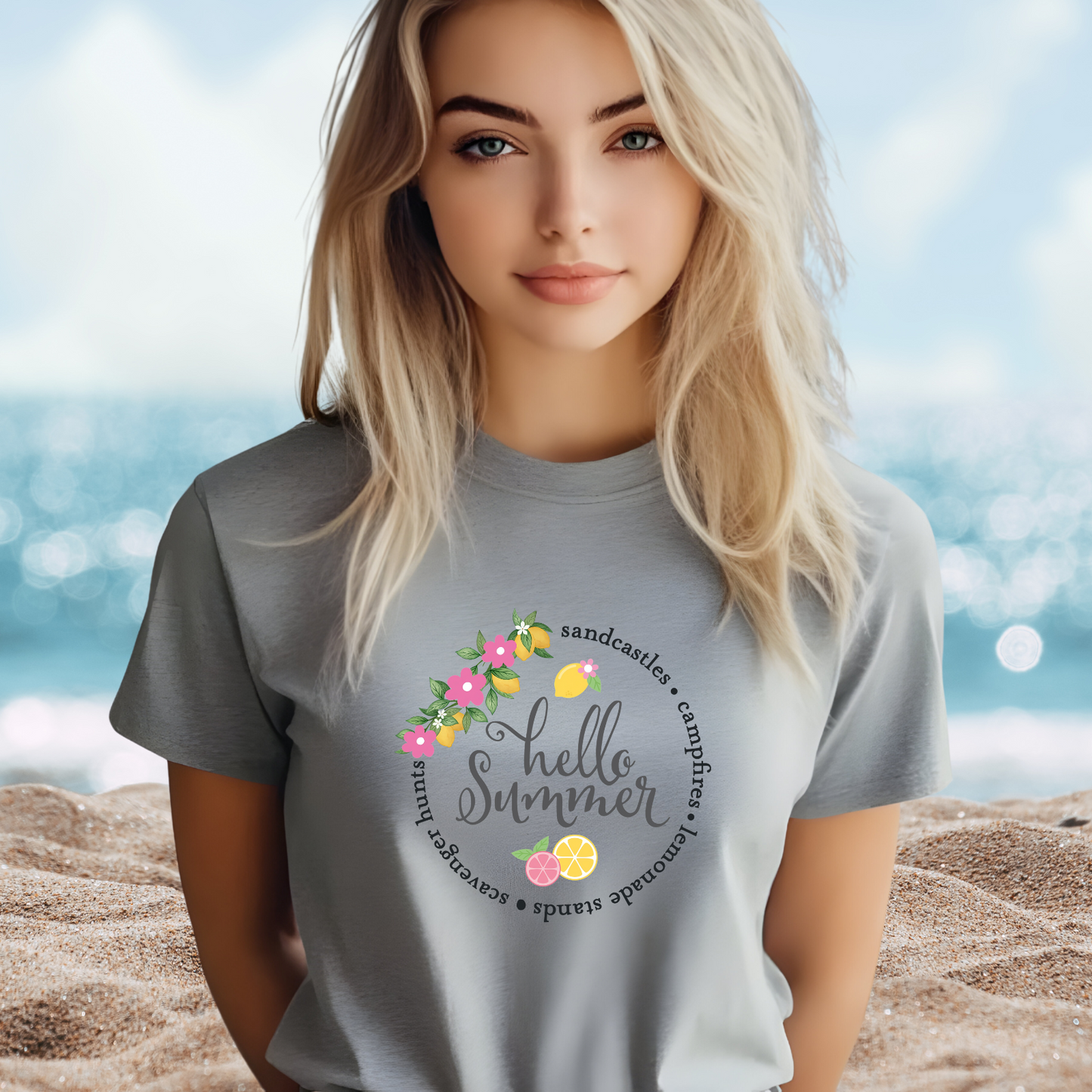 Hello Summer Sandcastles T-Shirt