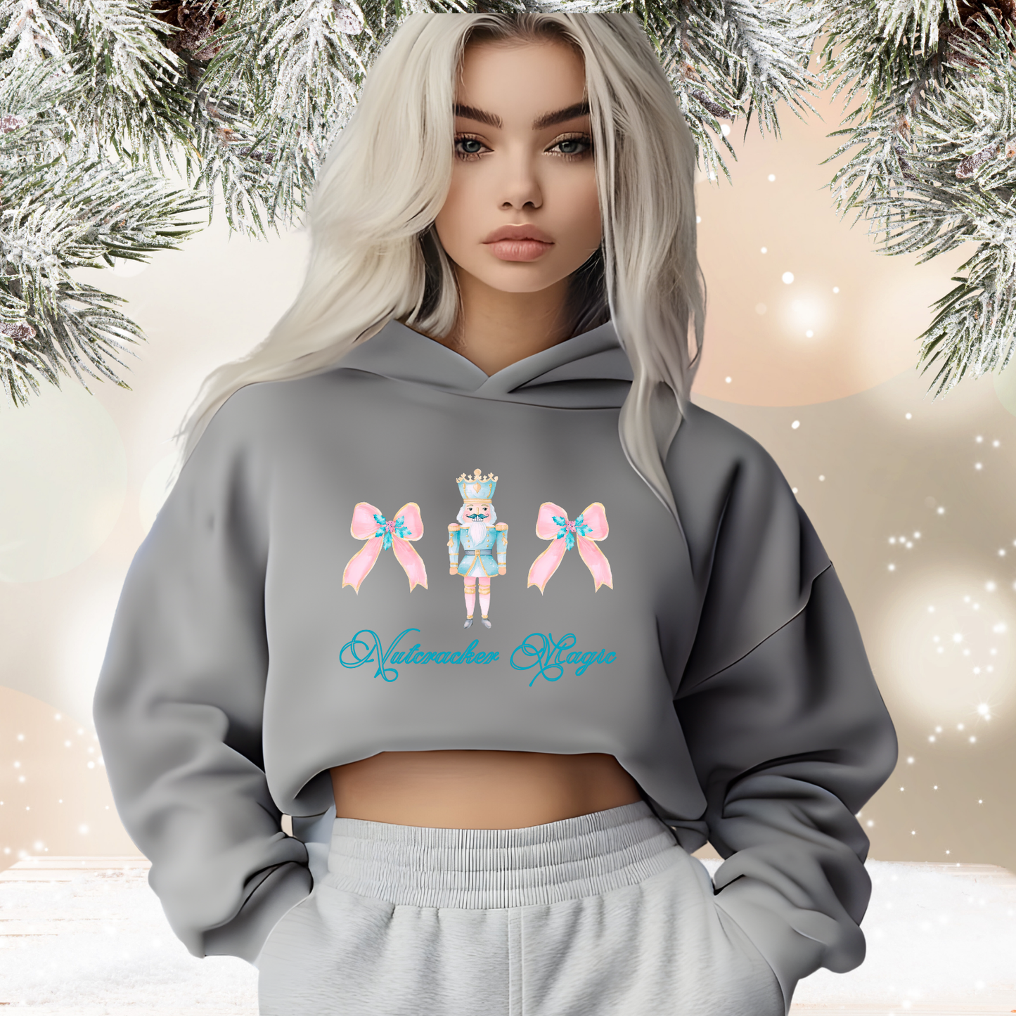 Nutcracker Magic Crop Hoodie
