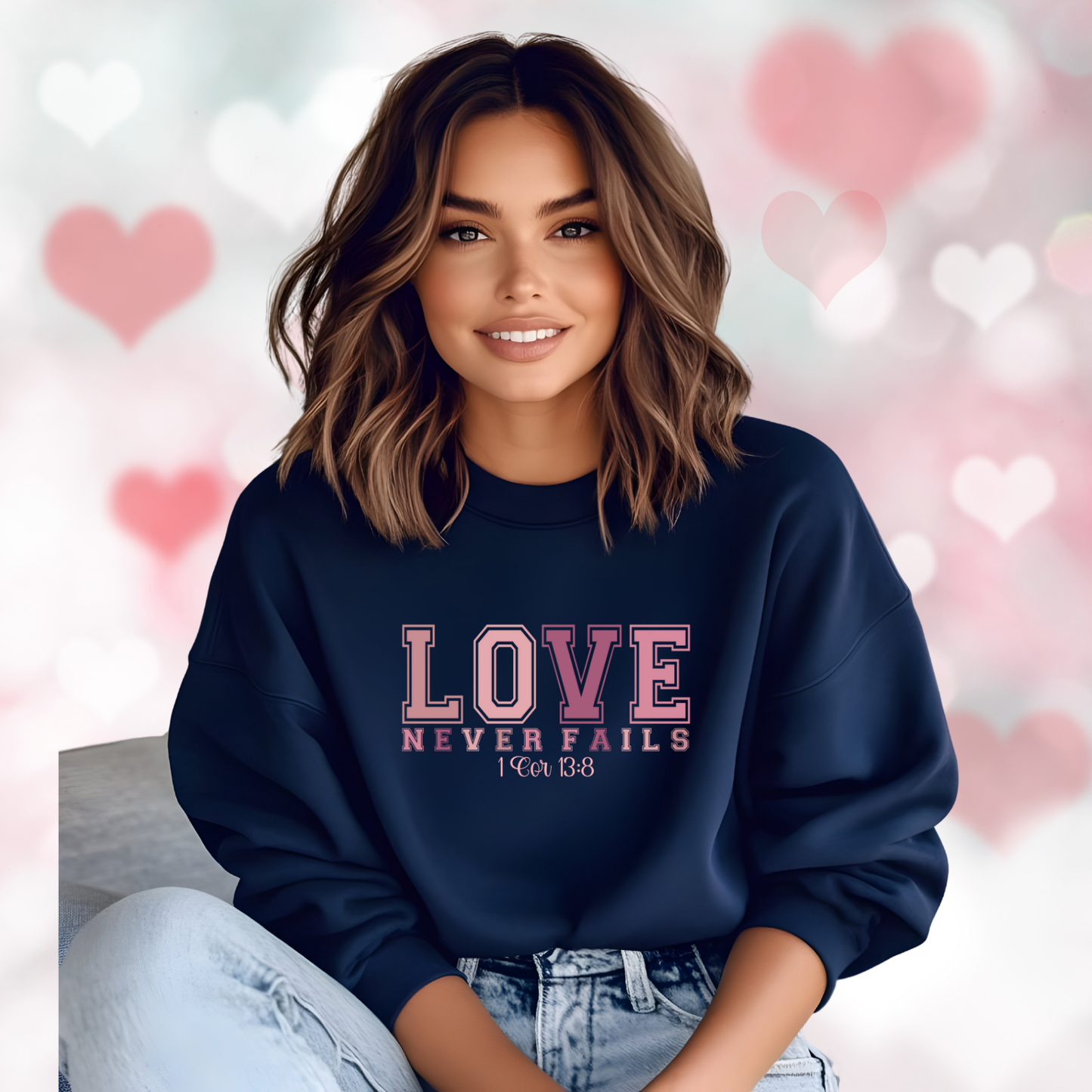Love Never Fails Crewneck Sweatshirt