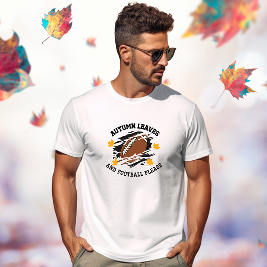 Autumn Leaves And Football Please T-Shirt